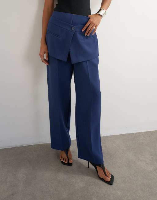 Topshop Hose mit Rockdetail in Marineblau, 5 von 5