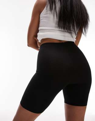 basic legging shorts in black