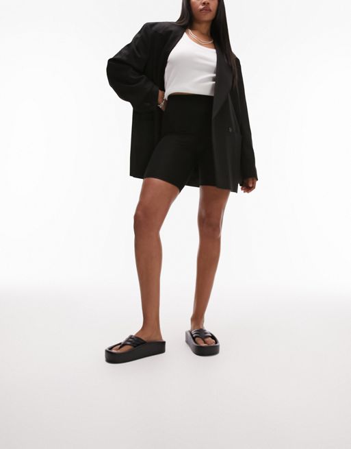 Topshop Hourglass basic legging shorts in black