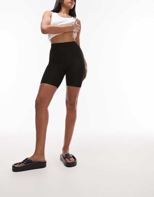 Topshop Hourglass basic legging shorts in black