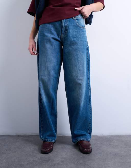 Topshop Hourglass – Cinch – Jeans in Mittelblau mit lockerer Passform, 2 von 7