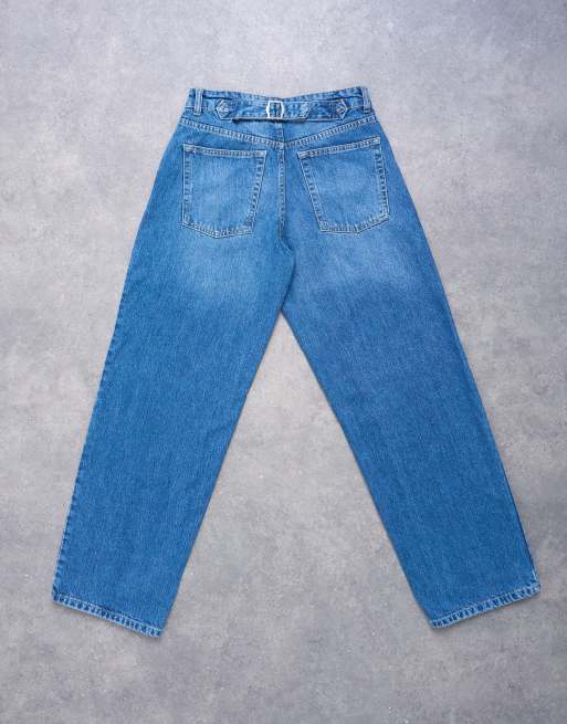 Topshop Hourglass – Cinch – Jeans in Mittelblau mit lockerer Passform, 7 von 7