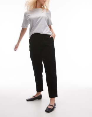 Hourglass cord peg pants in black