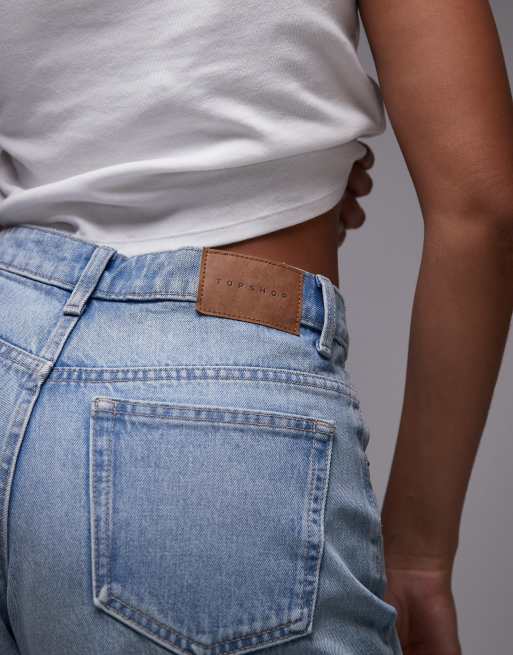 Topshop Hourglass denim Editor shorts in bleach