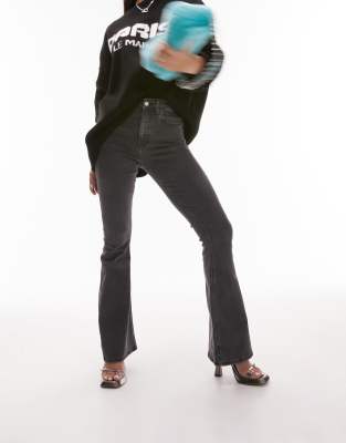 Topshop Hourglass Topshop Hourglass high rise Jamie flare jeans in washed black