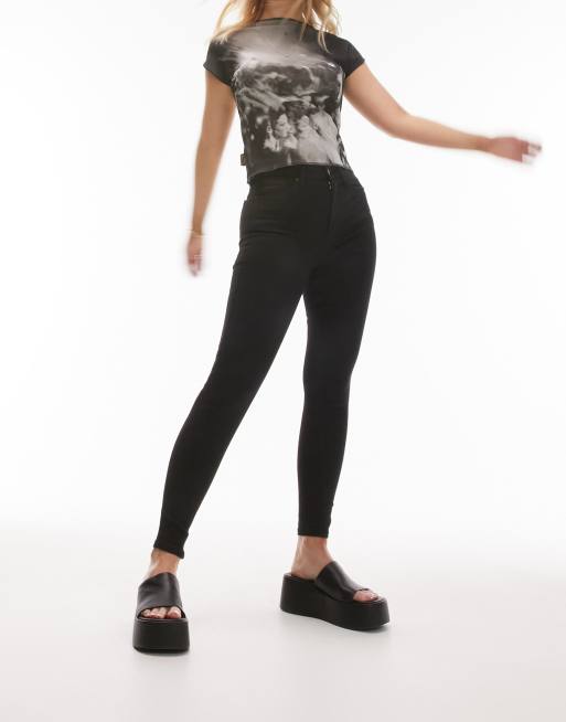  Topshop Hourglass high rise Jamie jeans in black 