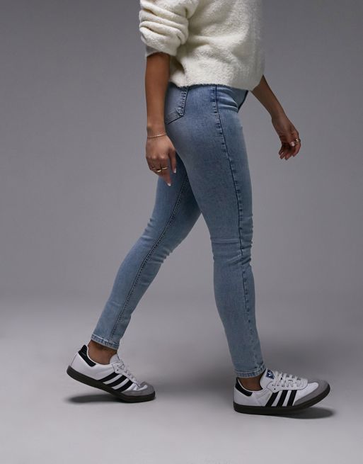 Topshop Hourglass high rise Jamie jeans in bleach