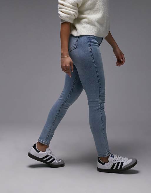 Topshop Hourglass high rise Jamie jeans in bleach