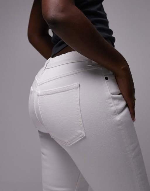 Topshop Hourglass high rise straight jean in white, 5 of 5
