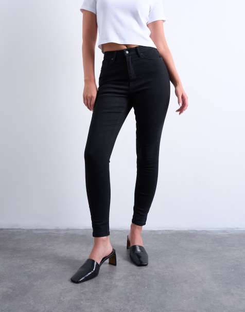 Topshop Hourglass Jamie high rise skinny jean in black