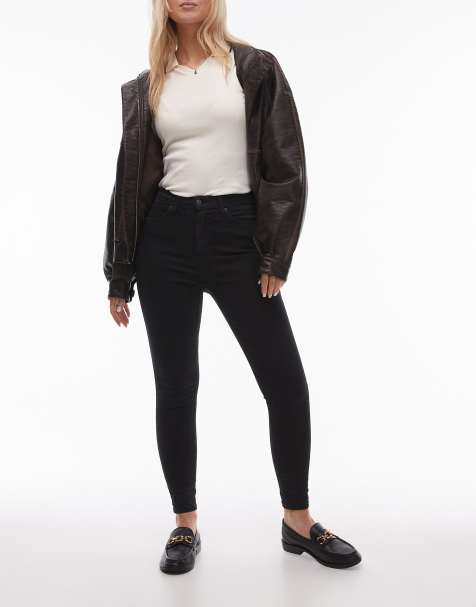 Topshop Hourglass Jamie high rise skinny jean in black - view 1