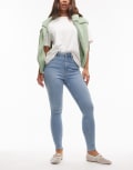 [Topshop Hourglass] Topshop Hourglass Jamie high waist skinny jeans in bleach-Blue W28 L30 Bleach