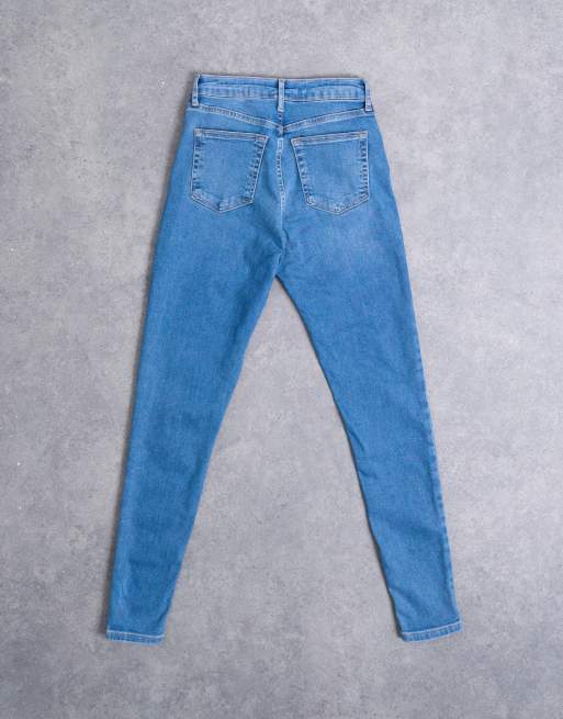 Topshop Hourglass – Jamie – Mellanblå, skinny jeans med hög midja, 7 av 7