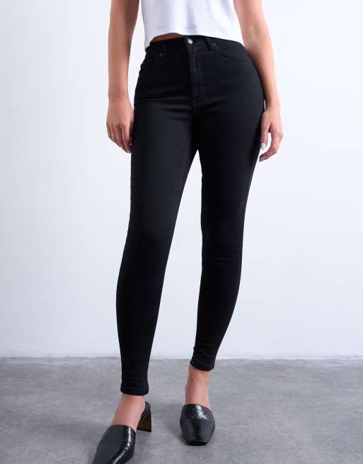 Topshop - Hourglass - Jamie - Sorte jeans med høj talje, 2 af 7