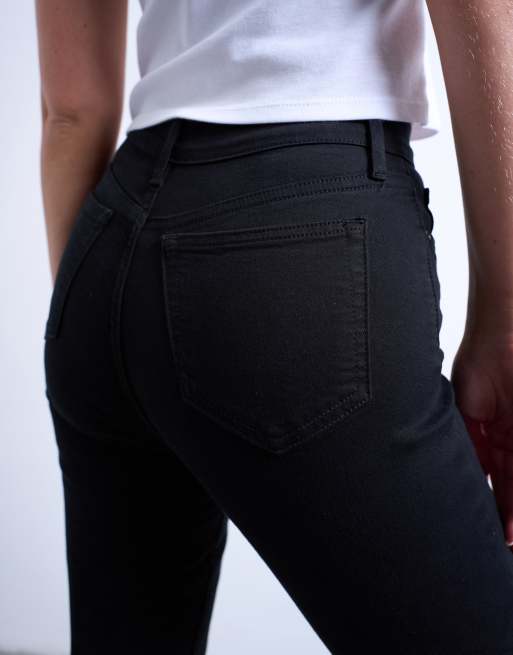 Topshop - Hourglass - Jamie - Sorte jeans med høj talje, 5 af 7