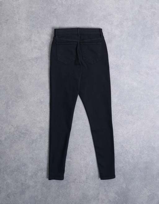 Topshop - Hourglass - Jamie - Sorte jeans med høj talje, 7 af 7