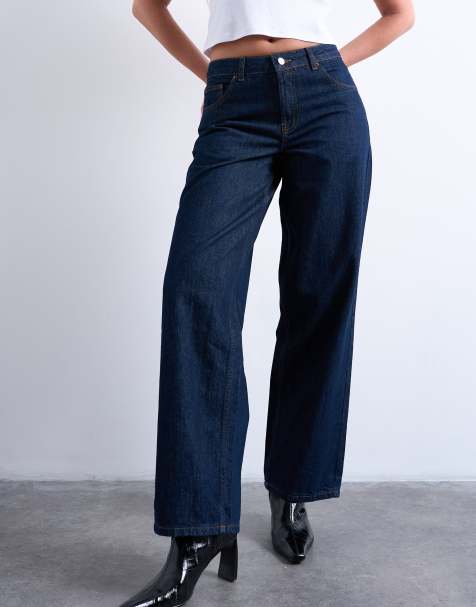 Topshop Hourglass - Jean décontracté à taille basse cintrée - Indigo brut - view 1