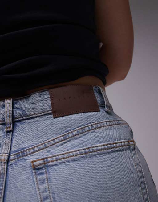 Topshop Hourglass - Jean droit ample à taille mi-haute - Délavé, 3 de 5
