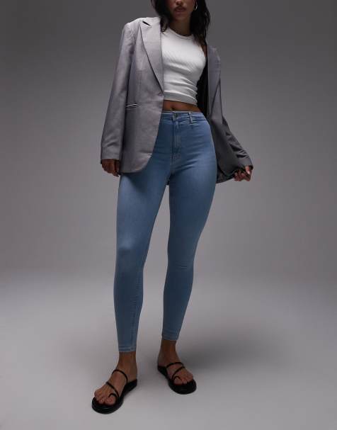 Topshop Hourglass Joni high rise super skinny jean in bleach - view 1