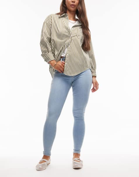 Topshop Hourglass – Joni – Jasnoniebieskie jeansy o bardzo obcisłym kroju z podwyższonym stanem - view 1