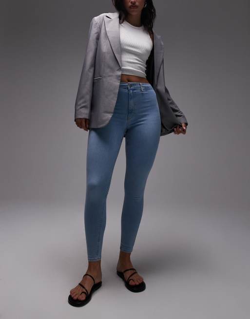 Topshop Hourglass - Joni - Jeans a vita alta super skinny candeggiati