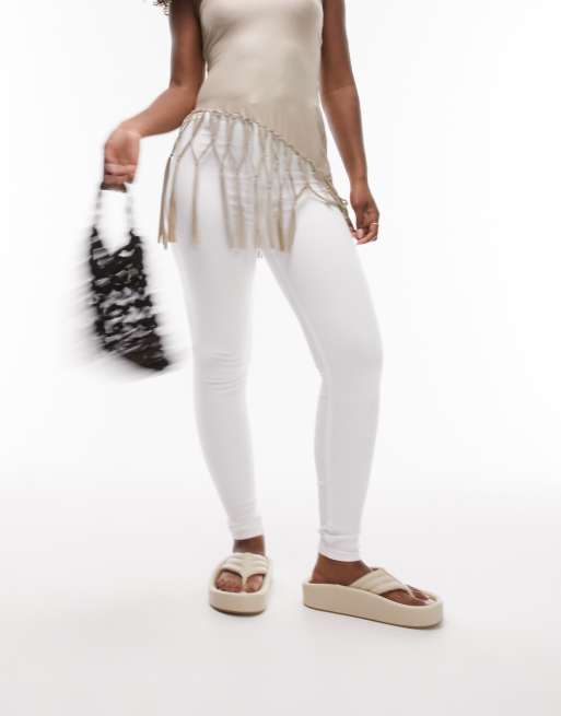 Topshop Hourglass Joni jeans in white, 4 of 5