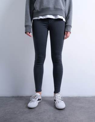 Topshop Hourglass Joni Skinny High Rise Jeans In Black