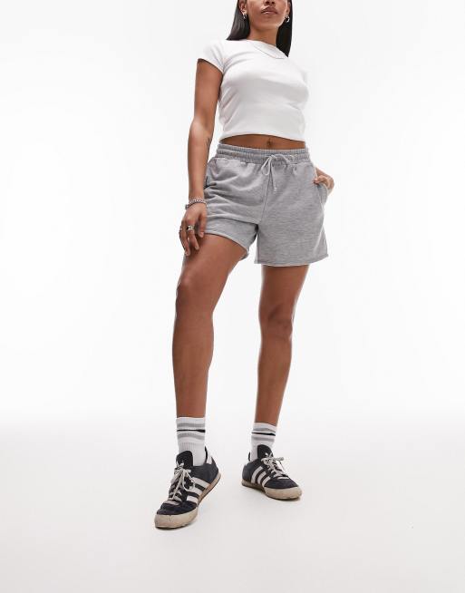 Topshop - Hourglass - Korte joggingbroek in gemêleerd grijs