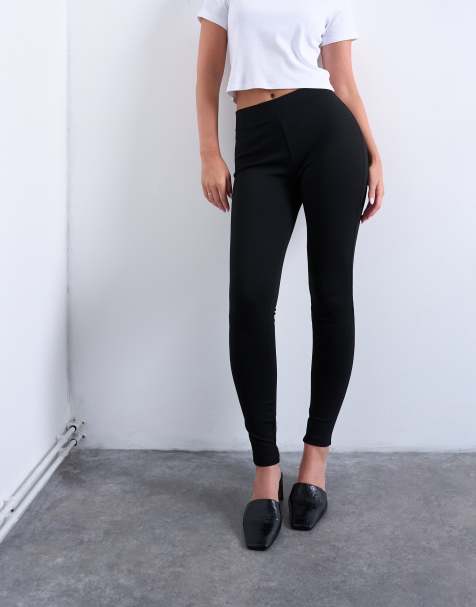 Topshop - Hourglass - Kraftige leggings i fuld længde i sort - view 1