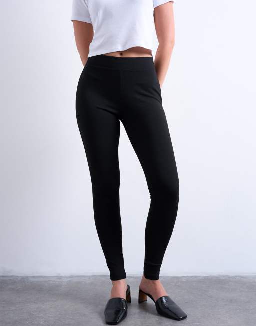 Topshop Hourglass - Leggings neri pesanti, 2 di 5