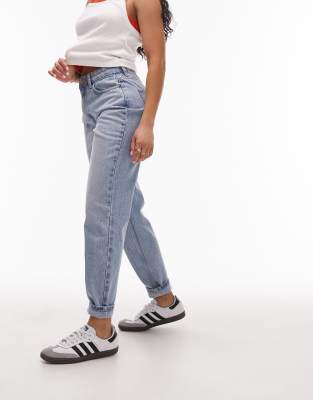 Topshop Hourglass Mom jeans in bleach - ASOS Price Checker