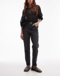 [Topshop] Topshop Hourglass original mom high rise jeans in washed black W25 L32 Washed Black