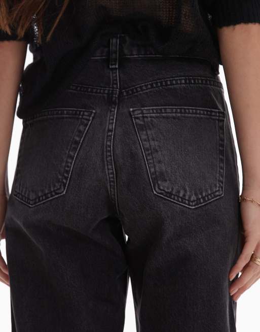 Topshop Hourglass – Original – Mom-Jeans in schwarzer Waschung mit hohem Bund, 4 von 5