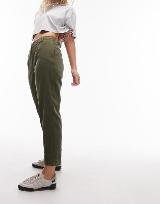 Pantalon carotte blanc clearance femme