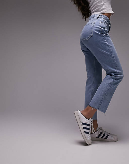 Topshop Hourglass Straight jeans in bleach | ASOS