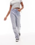 [Topshop] Topshop Hourglass straight Kort jeans in bleach-Blue W36 L32 Bleach