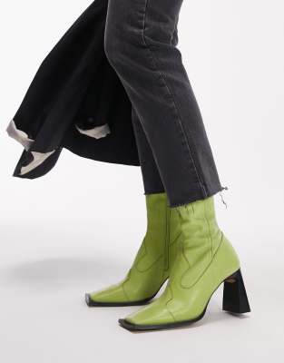 Topshop green outlet boots