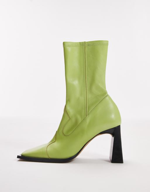 Topshop green hot sale boots