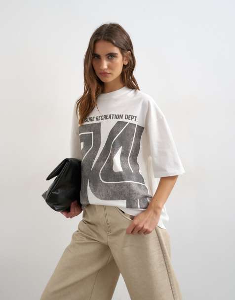 Topshop - Hvid T-shirt med 'Vintage 74'-grafik - view 1
