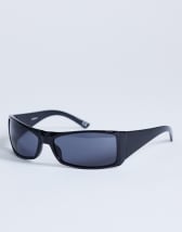 Topshop Ibiza wrapround rectangle sunglasses in black