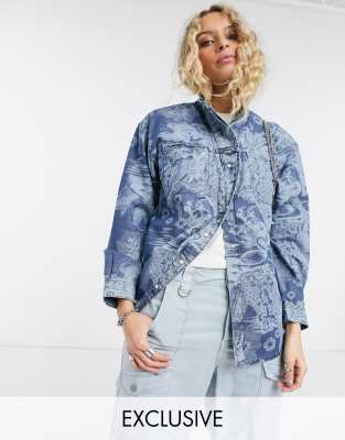 faux denim shirt