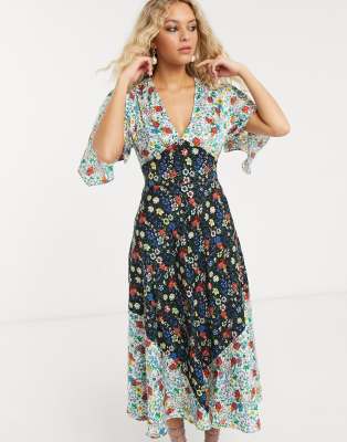 topshop floral midi