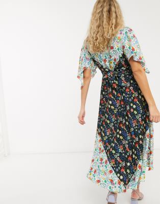 topshop mixed floral dress