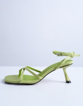 Topshop Ila toe loop mid heel sandal in green