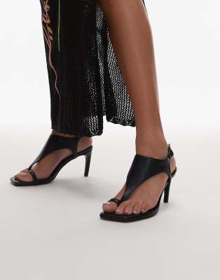  Iman toe loop heeled sandal 