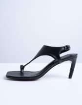 Topshop Iman toe loop heeled sandal in black