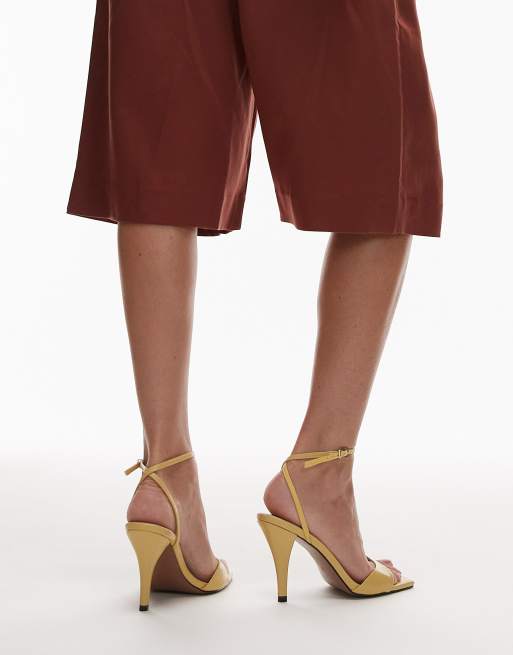 Topshop - Immy - Sandali gialli con tacco a cono, 2 di 4
