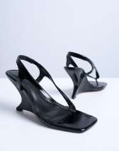 Topshop Indie wedge sandal in black