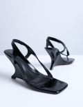 [Topshop] Topshop Indie wedge sandals in black 38 BLACK