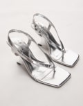 [Topshop] Topshop Indie wedge sandals in silver 38 SILVER